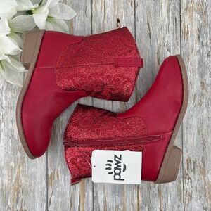 Big Girls Glitter Western Boots Shoes Size 4